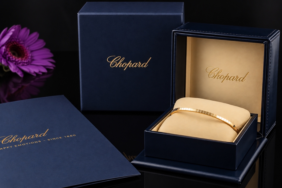 Chopard Ice Cube Armreif Armband in 750er Gelbgold Größe M Full Set Neu 