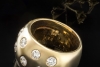 Diamant Ring Goldschmiedearbeit Handarbeit Brillanten Massiv in Gelbgold 