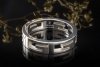 Gucci Ring Bandring mit Gucci Logo rundum Größe 53 in 750er Weißgold 