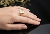 BVLGARI Ring Metropolis mit Quarz facettiert Massive Arbeit Gelbgold 750 