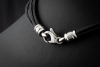 Bvlgari Tondo Heart Collier Herz Anhänger Lederkette Diamanten Gold 750 