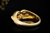Stilvoller Ring Diamanten im Navette und Tropfenschliff in Gelbgold 750 