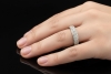 Memoire Ring Bandring mit Diamanten Goldschmiedearbeit in 750er Weißgold 