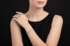 Art Déco Armband Rechteckiges Kreuz Design mit Diamanten 750er Weißgold 