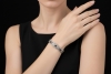 Antikes Armband mit Diamanten und Onyx Vollbesatz in 750er Weissgold 
