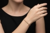 Elegantes Tennisarmband Armband mit Cognac Diamanten in 750er Roségold 