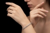Art Déco Armband mit Diamanten im Hexagon Tennisarmband in 950er Platin 