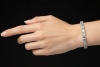 Kreatives Design Armband Klassiker mit Baguette Diamanten 750er Weißgold 