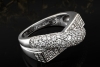 Mauboussin Paris Ring Crossover Design mit Diamanten in 750er Weißgold 