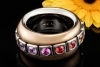 Odenwald Eternity Drehring Tango mit bunten Saphiren Massiv Roségold 750 