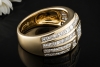 Wempe Ring Architektonisches Design mit Carré Diamanten in Gelbgold 750 