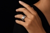 Odenwald Ring Drehring mit schräg angeordneten Diamanten in Weißgold 750 