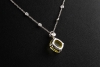 Gress-Rinck Collier Lemon-Citrin und Diamanten 750er Weißgold Handarbeit 