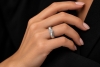 Niessing Spannring Solitär Ring Rund Diamant Brillant 1,06 Ct Platin 950 