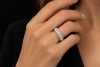 Exklusiver Memoire Ring Diamanten rundum 950er Platin Goldschmiedearbeit 