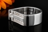 Außergewöhnlicher Designer-Ring Spannring mit Diamanten in Weißgold 750 