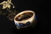Wellendorff Vintage Ring mit blauer Emaille und Diamant in Gelbgold 750 