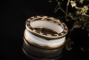 BVLGARI B.zero1 2-Band Ring Weiße Keramik und 750er Roségold Größe 61 