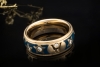 Wellendorff Vintage Ring Sternenhimmel Blau mit Diamanten 750er Gelbgold 