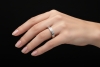 BVLGARI B.zero1 Ring Essential Band Solitär Diamant in Weißgold 750 OVP 