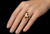 Cartier Menotte Ring mit Citrin Gelbgold 750 Full Set Neuwertige Rarität 