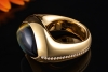 Vhernier Ring mit Falkenauge & Diamanten Massive Arbeit in Roségold 750 