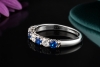 Tiffany & Co. Forever Ring Halbmemoire Saphire & Diamanten in Platin 950 