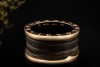 BVLGARI B.zero1 Ring 4-Band Marmor Braun Naturstein 750er Roségold Gr 55 