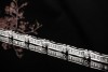 Armband mit Diamanten in Weißgold 750 Arbeit Brillant- Baguette-Schliff 