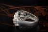 Ring Crossover Diamanten Brillanten Goldschmiedearbeit in Weißgold 750 