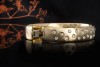 Armreif Armband mit Diamanten 60 Gramm 750er Gelbgold Goldschmiedearbeit 