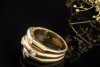 Ring Klassische Goldschmiedearbeit Handarbeit mit Diamanten in Gelbgold 