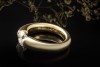 Niessing Spannring Solitär Ring mit Diamant Brillant 1,25 Carat Gelbgold 