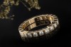 Cartier Lanières Ring Memoire mit Diamanten Brillanten in 750er Gelbgold 
