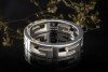 Gucci Ring Bandring mit Gucci Logo rundum Größe 53 in 750er Weißgold 