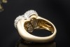 Herz Ring mit Diamanten Goldschmiedearbeit in 750er Gelbgold Weißgold 