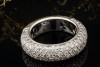 Al Coro Ring Bandring mit Diamanten 2/3 Memoire in 750er Weißgold Gr 56 