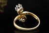Antiker Ring feine Handarbeit mit Diamanten im Altschliff in Gelbgold 