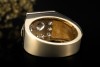 Siegelring Massiver Ring mit Diamanten Goldschmiedearbeit 750er Gelbgold 
