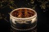 Leo Wittwer Ring Breit mit Emaille Grau und Diamanten Roségold 750 