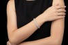 Armband Rundelemente mit Diamanten Goldschmiedearbeit in 750er Weißgold 
