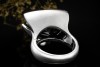 Ring Schwarzer Diamant mit 12 Carat Designer Handarbeit in Weißgold 750 