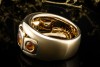 A. Odenwald Ring mit Orange Saphir massiv gefertigt in 750er Gelbgold 