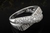 Mauboussin Paris Ring Crossover Design mit Diamanten in 750er Weißgold 