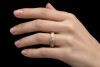 Wellendorff Ring Drehring Seidenschimmer Creme 11 Diamanten Gelbgold 750 