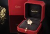Cartier Ring Caresse d'Orchidées Blume mit Diamanten in 750er Roségold 