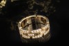 Cartier Tank Francaise Ring 3 Reihen Diamanten rundum in 750er Gelbgold 