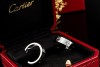 Cartier Ohrringe LOVE Creolen Ohrstecker Klassisch in 750er Weißgold OVP 