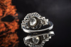 Art Deco Ring mit Brillant Diamanten und Saphir 2,25 Ct in Platin Arbeit 