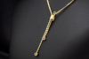 Smaragd Collier Goldschmiedearbeit mit Diamanten Extra lang Gelbgold 750 